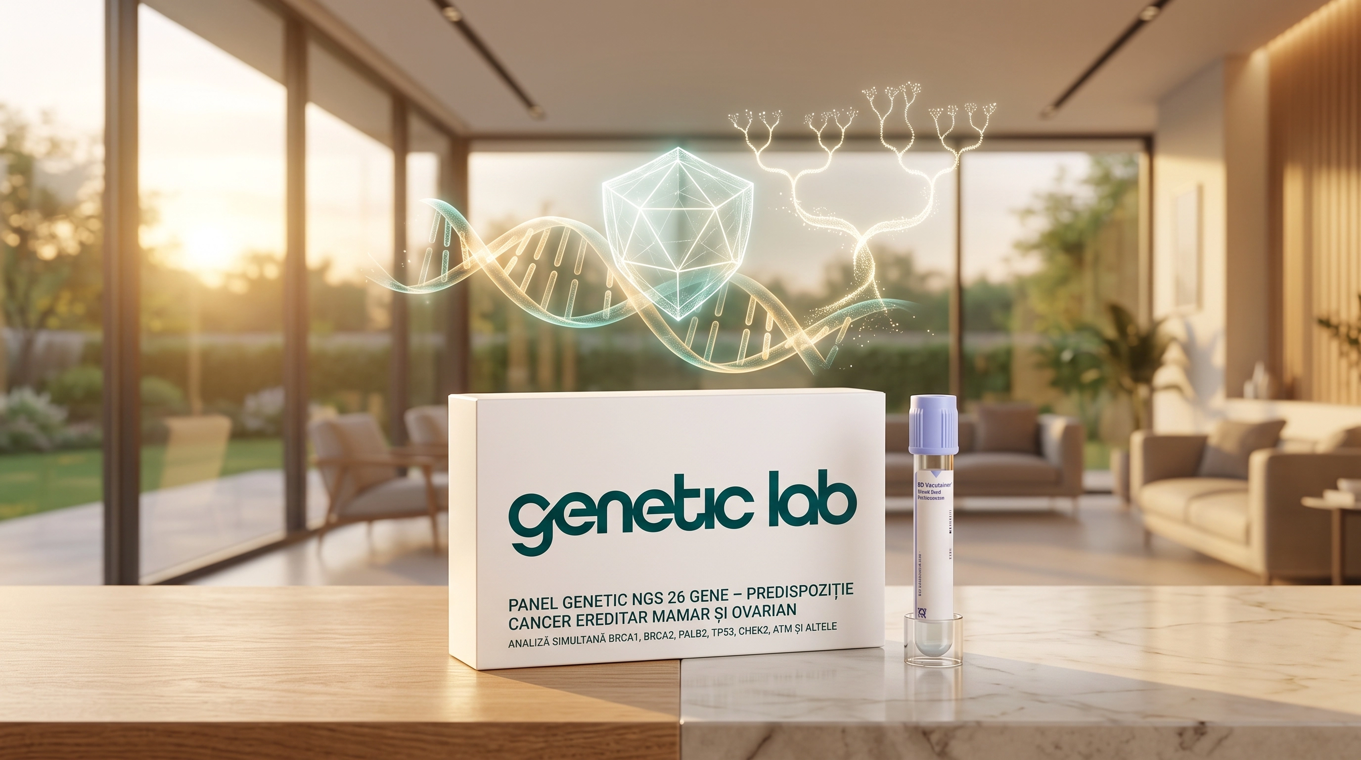 Panel Genetic NGS 26 Gene – Predispoziție Cancer Ereditar Mamar și Ovarian