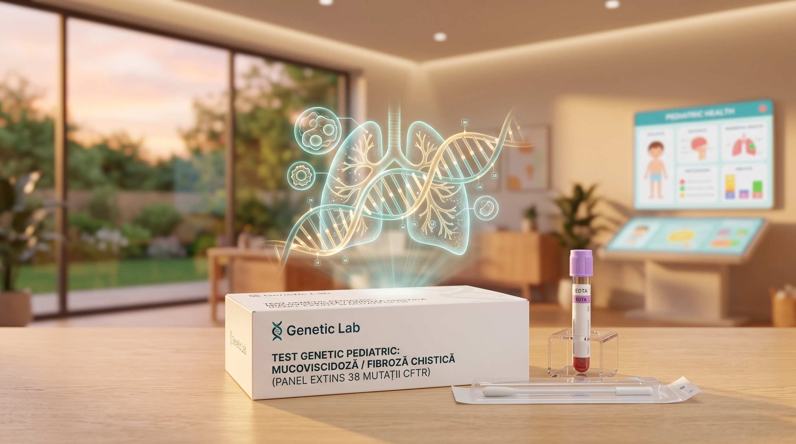 Test Genetic Fibroză Chistică – Diagnostic Molecular 38 Variante Gena CFTR