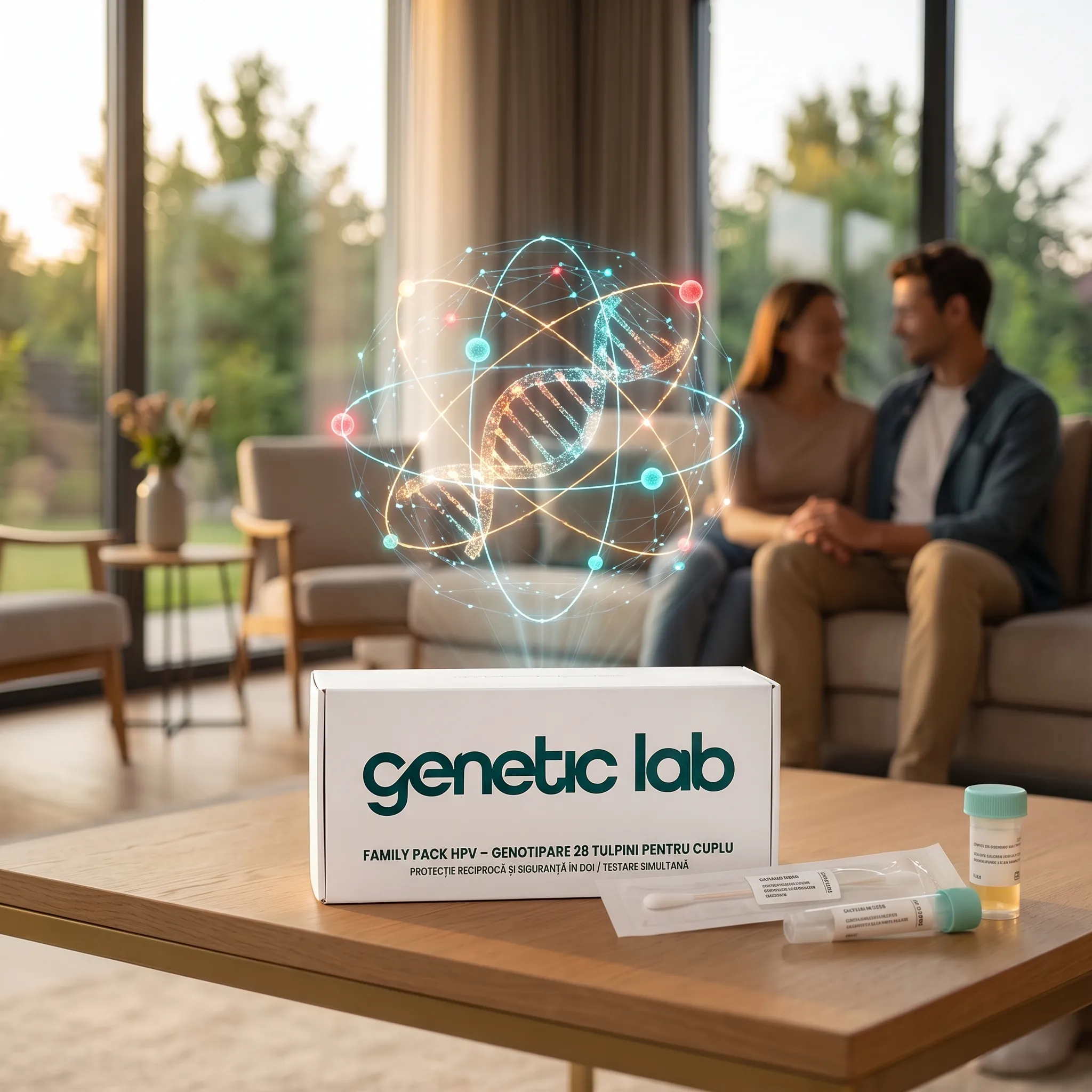 Family Pack HPV – Genotipare 28 Tulpini pentru Cuplu