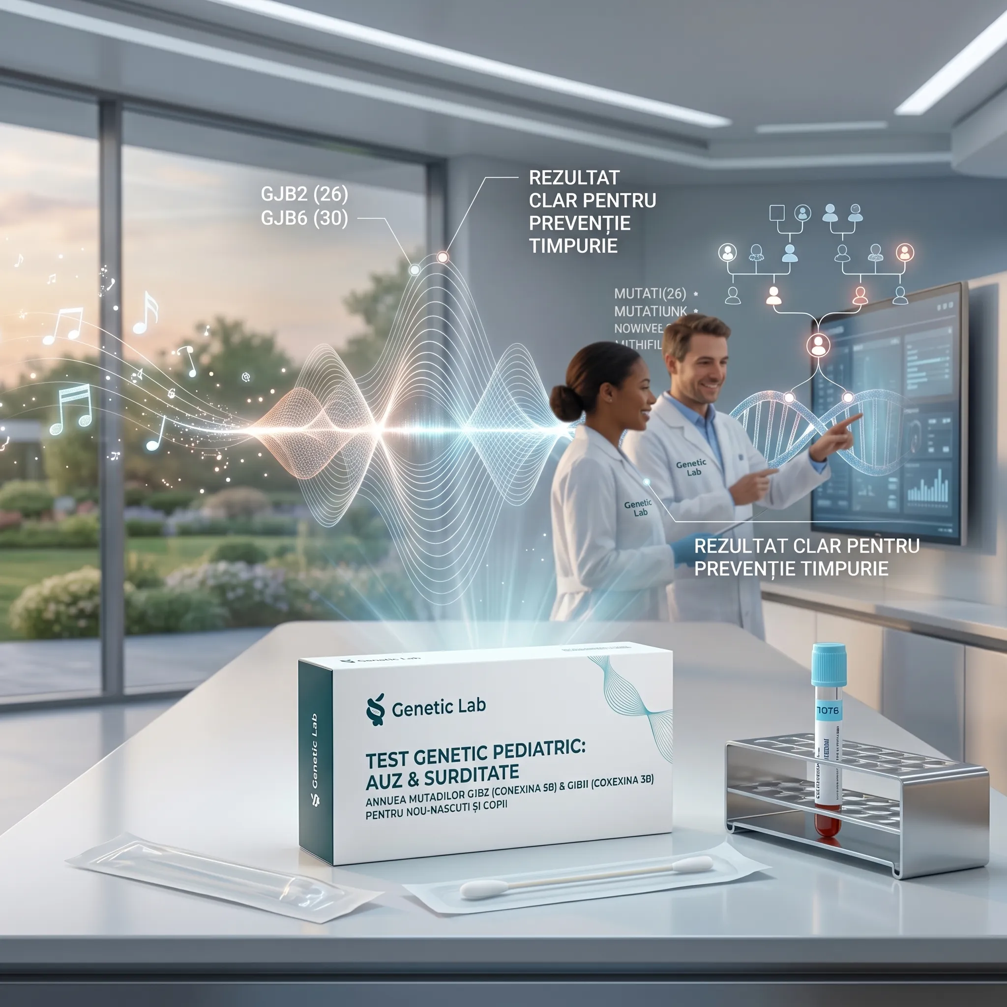 Test Genetic pentru Hipoacuzie Congenitală – Genele GJB2 (Conexina 26) și GJB6 (Conexina 30)