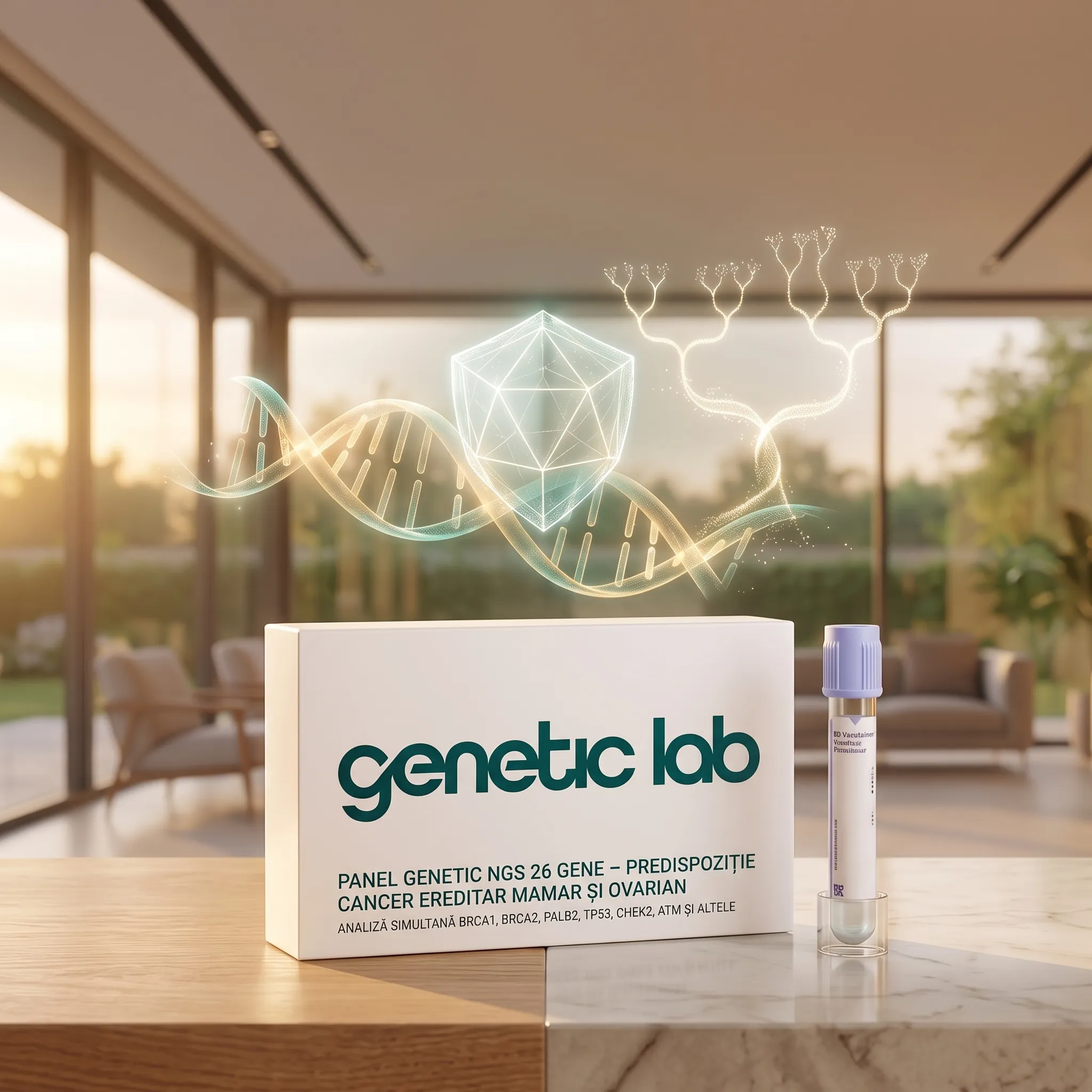 Panel Genetic NGS 26 Gene – Predispoziție Cancer Ereditar Mamar și Ovarian